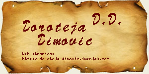 Doroteja Dimović vizit kartica